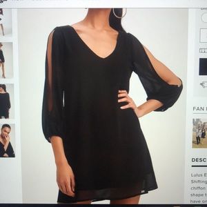 Shifting dears black long sleeve dress XS lulus
